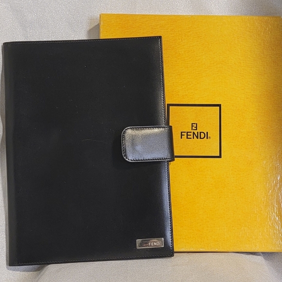 Fendi Other - NWT Fendi Black Leather Folio with Original Box
